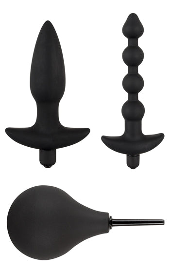 Black Velvet Vibrating Anal Kit