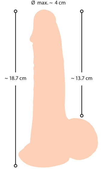 Dildo Med Rörlig Hud 19 cm