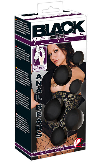 Black Velvet Anal Beads