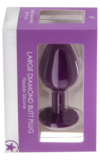 Large Diamond Butt Plug Purple