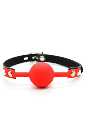 Lockable Ball Gag Red