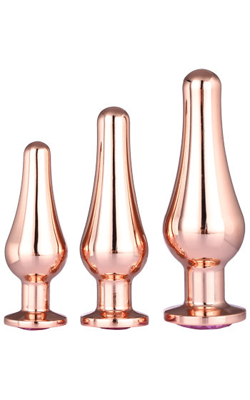 Pleasure Plug Set Rose Gold