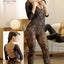 Svart Blommig Catsuit S-L